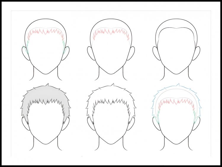 Learn How To Draw Short Haired Style Of Anime Step By Step